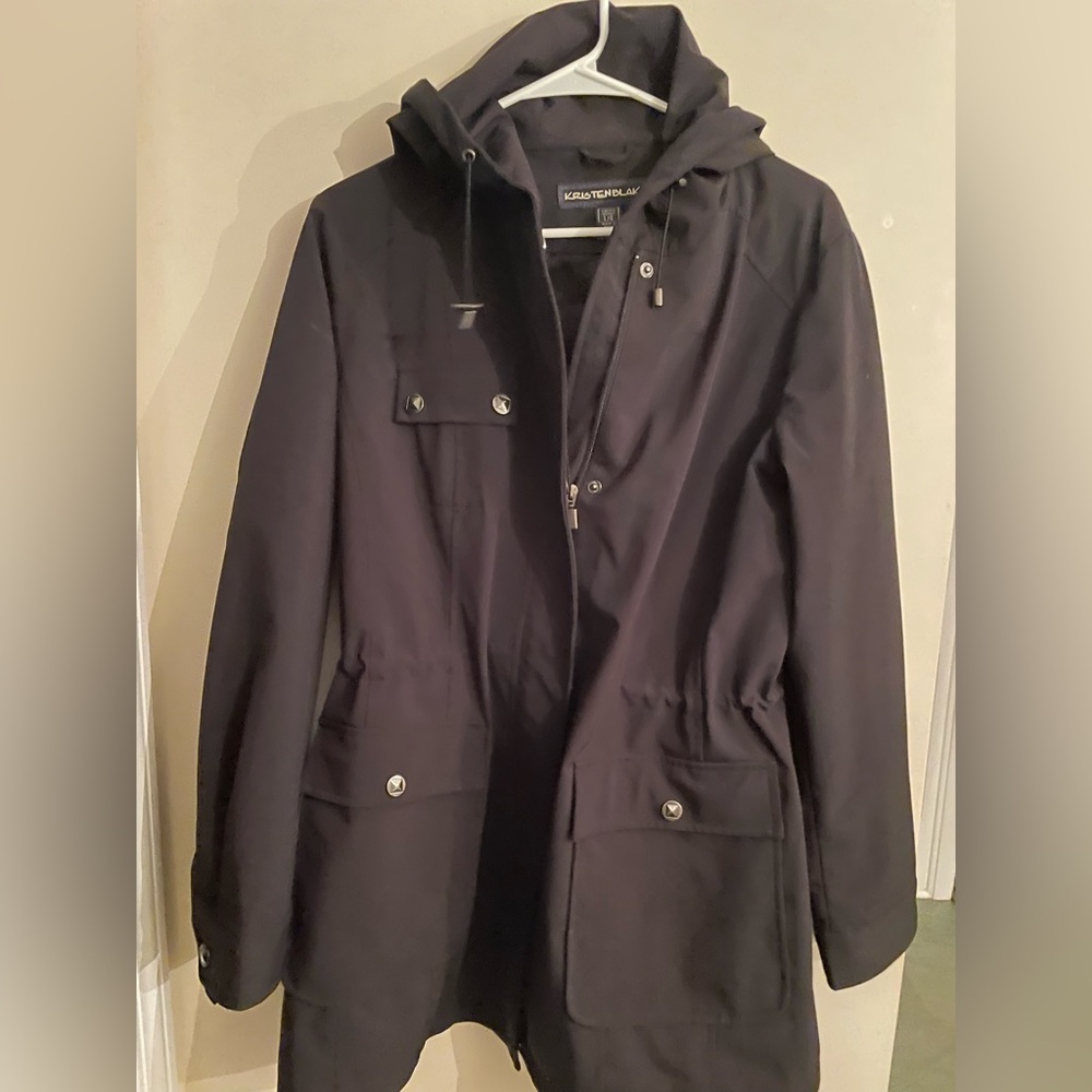 Light weight coat with hood